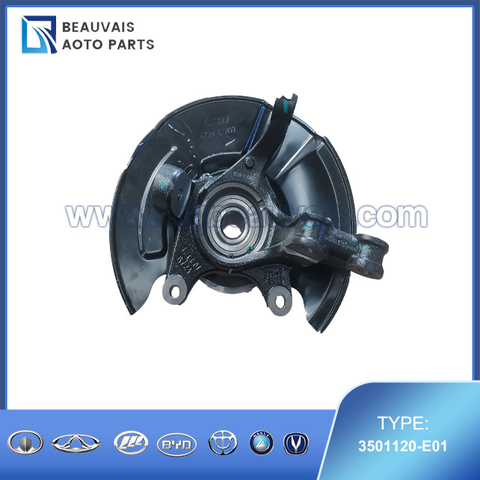 3501120-E01 Left steering knuckle vwheel hub bearing and fender SWM