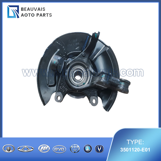3501120-E01 Left steering knuckle vwheel hub bearing and fender SWM