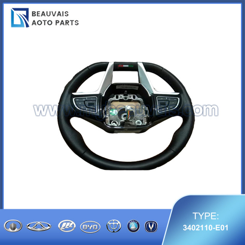 3402110-E01 Leather steering wheel body (with cruise control and voice) SWM